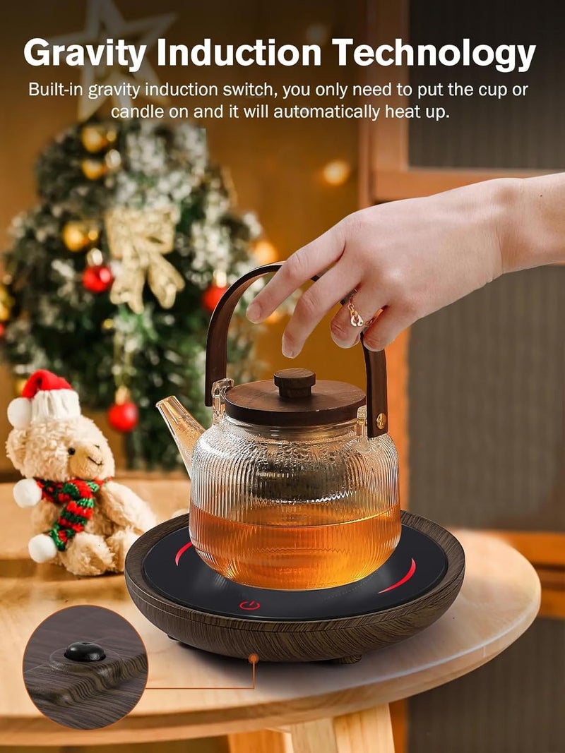 PUSEE Candle Mug Warmer, Gravity-Induction Coffee Mug Warmer for Desk with 2 Temp Settings, Auto Shut Off Coffee Cup Warmer, Beverage Warmers Heating Plate for Coffee, Tea, Milk and Candle Wax - Image 3